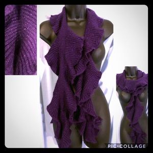 Collection 18 Purple Ruffle Scarf